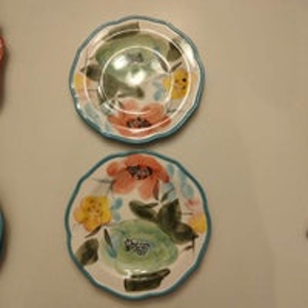 Set of 2 Pioneer Woman 8.5" floral stoneware plates